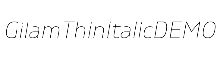 Gilam Thin Italic DEMO Font