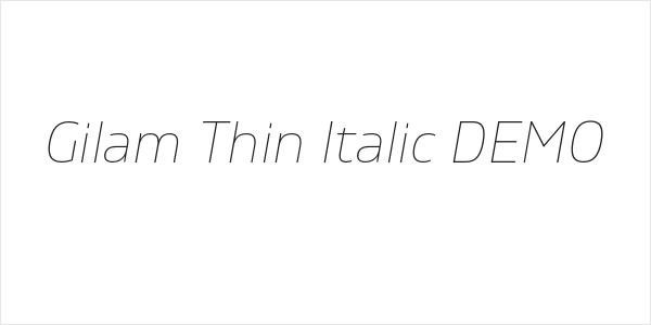 Gilam Thin Italic DEMO Logo