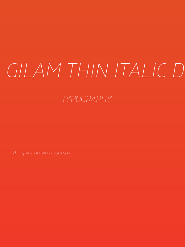 Gilam Thin Italic DEMO Poster