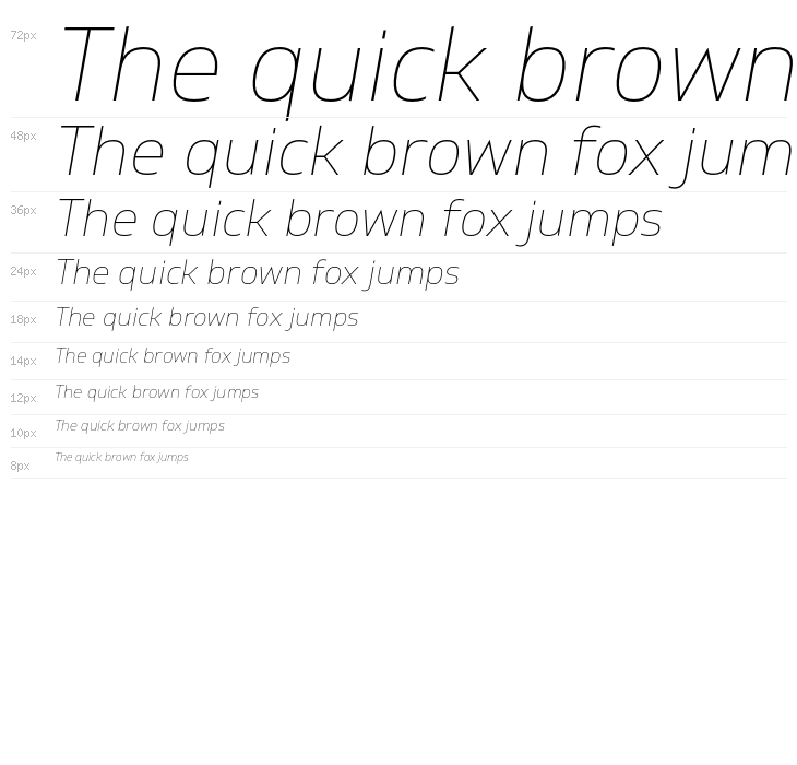 Gilam Thin Italic DEMO Waterfall