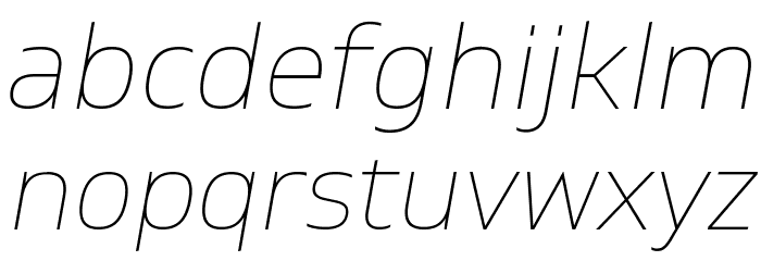 Gilam Thin Italic DEMO Font LOWERCASE