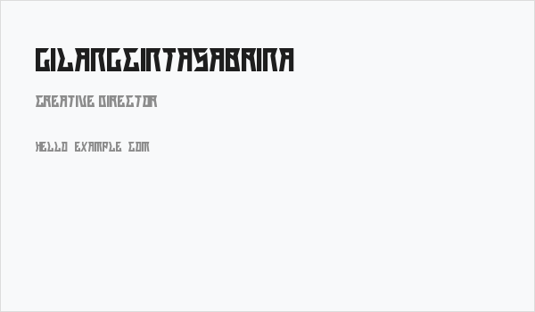 GilangCintaSabrina Business Card