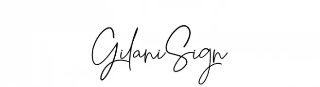 Gilani Sign  les polices de caractères gratuit tlcharger