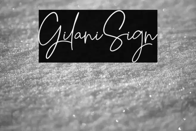 Gilani Sign Font examples