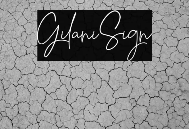 Gilani Sign Font examples