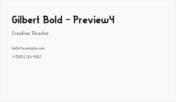 Gilbert Bold - Preview4 Business Card