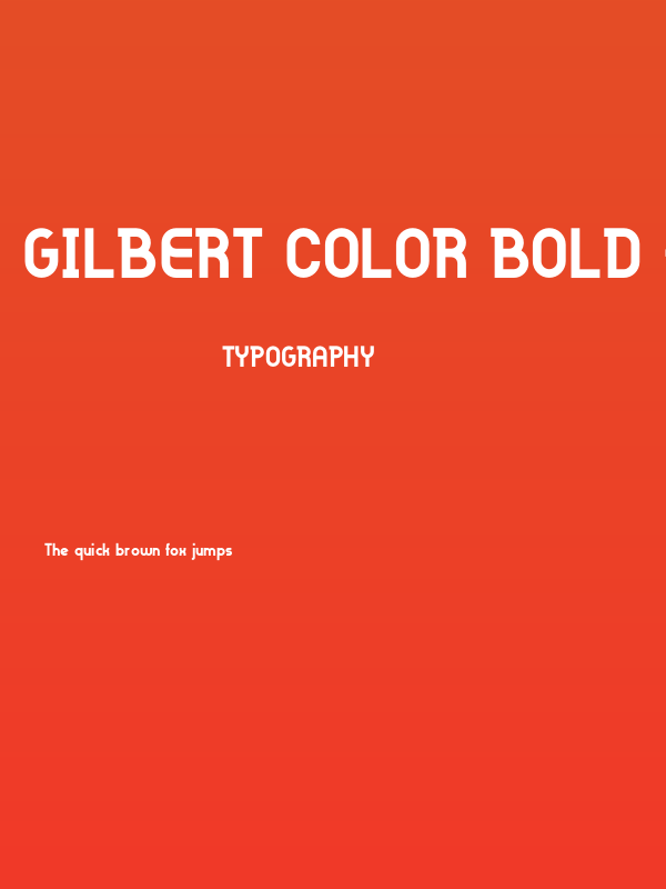 Gilbert Color Bold - Preview4 Poster