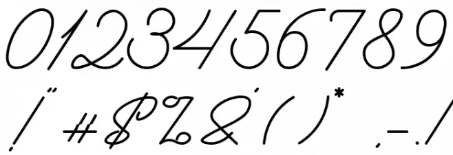 Gilbert Einstein Italic Font OTHER CHARS