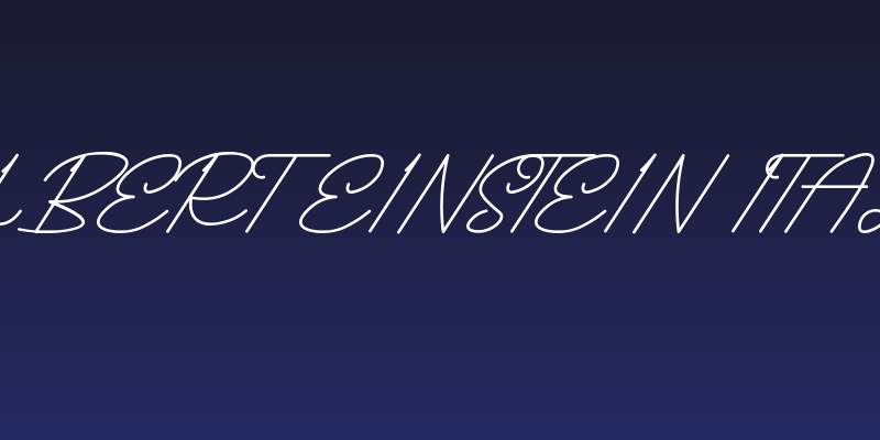 Gilbert Einstein Italic Social Header