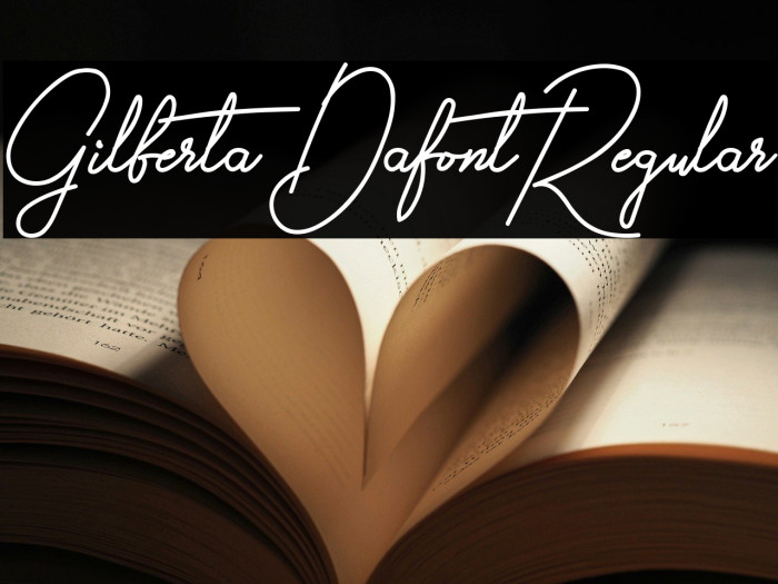 Gilberta Dafont Regular Example 2