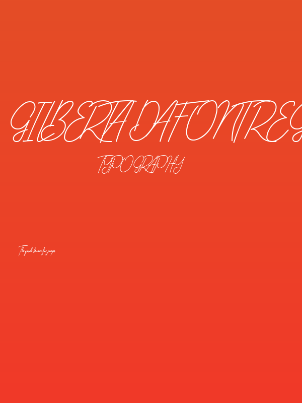 Gilberta Dafont Regular Poster