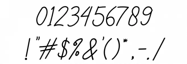 GilbertaDafont-Regular Font OTHER CHARS