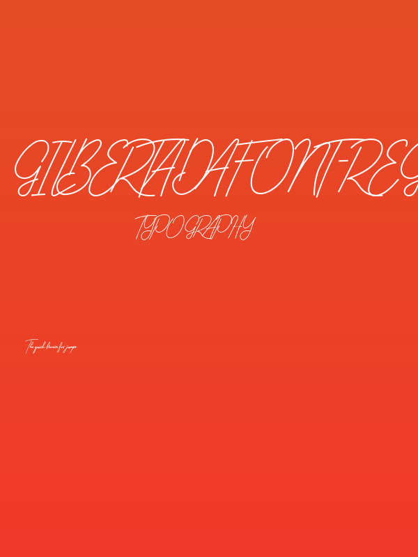 GilbertaDafont-Regular Poster