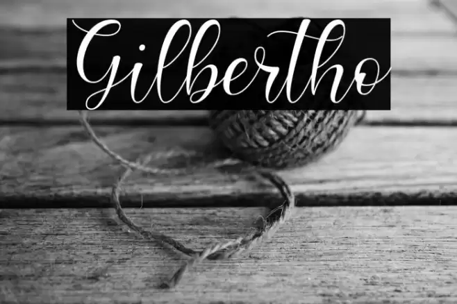 Gilbertho Font examples