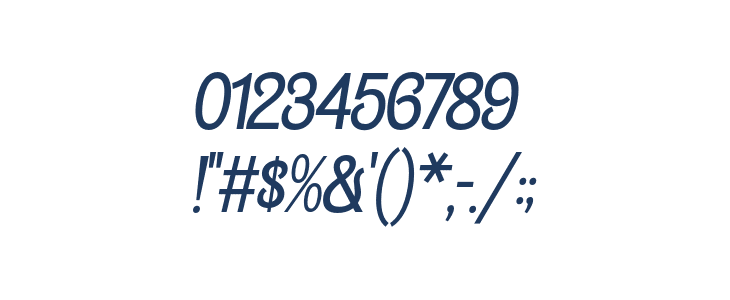 Gildabeth Semi Bold Italic Other Characters