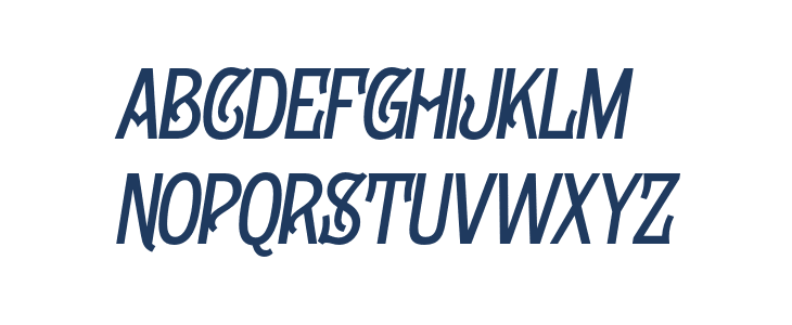 Gildabeth Semi Bold Italic Uppercase