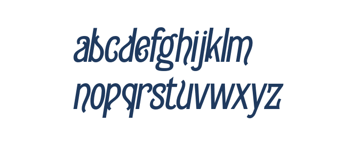 Gildabeth Semi Bold Italic Lowercase