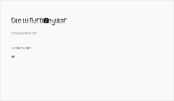 Gile lu Ndro. Regular Business Card