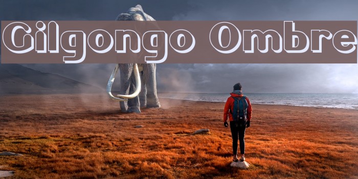 Gilgongo Ombre Font examples