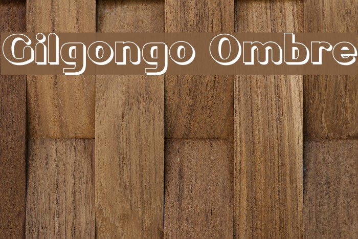 Gilgongo Ombre Font examples