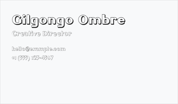 Gilgongo Ombre Business Card