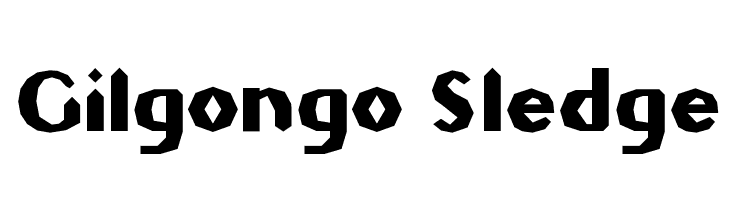 Gilgongo Sledge  フリーフォントのダウンロード