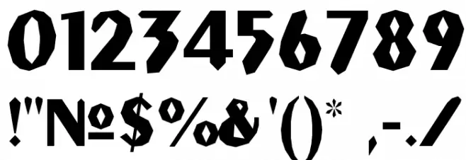 Gilgongo Sledge Font OTHER CHARS