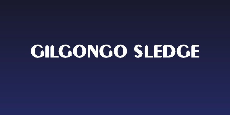 Gilgongo Sledge Social Header