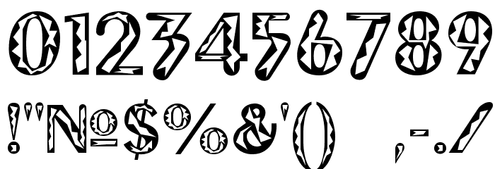 Gilgongo Tiki Font OTHER CHARS