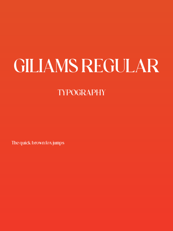 Giliams Regular Poster