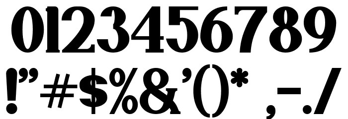 Gillalo Bold Font OTHER CHARS