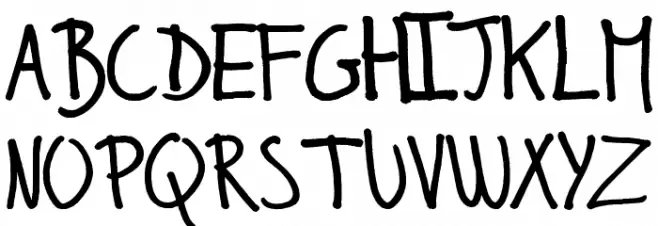 Gilles' Comic Font Schriftart Groß