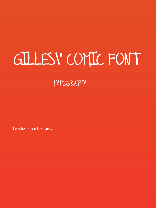 Gilles' Comic Font Poster