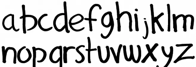 Gilles' Comic Font Font LOWERCASE