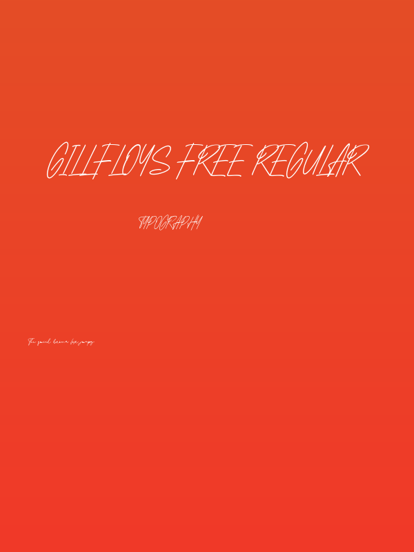 Gillfloys Free Regular Poster
