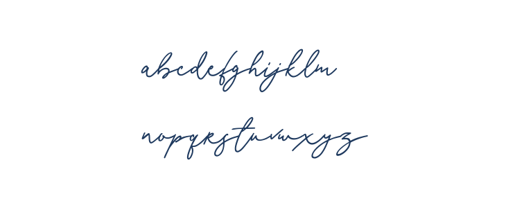 Gillfloys Free Regular Lowercase