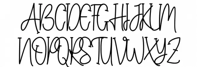 Gilliana Diary - Personal Use フォント 大文字