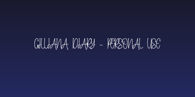 Gilliana Diary - Personal Use Social Header