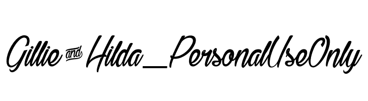 Gillie & Hilda_PersonalUseOnly  नि: शुल्क फ़ॉन्ट्स डाउनलोड