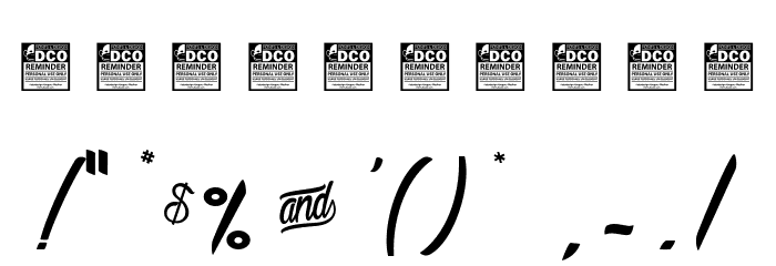 Gillie & Hilda_PersonalUseOnly Font OTHER CHARS