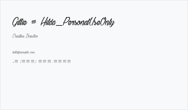 Gillie & Hilda_PersonalUseOnly Business Card