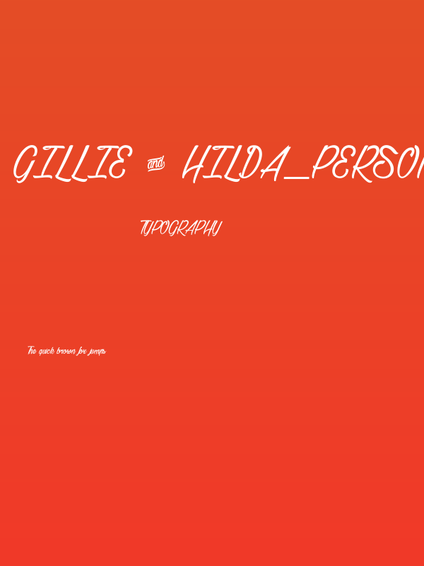 Gillie & Hilda_PersonalUseOnly Poster