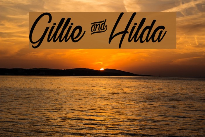 Gillie&Hilda Font examples