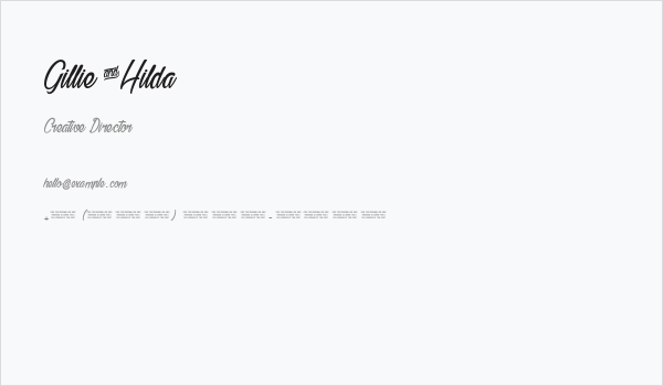 Gillie&Hilda  Business Card