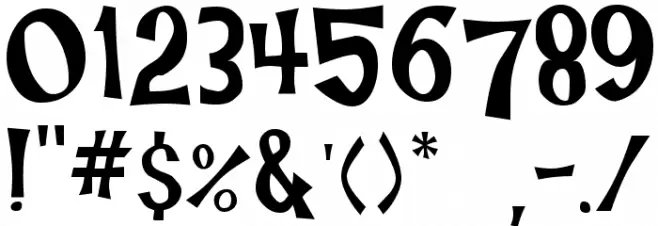 Gilligans Island Font OTHER CHARS