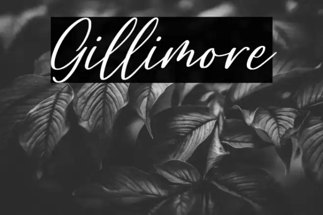 Gillimore Font examples