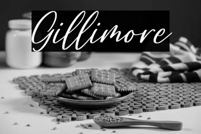 Gillimore Font examples