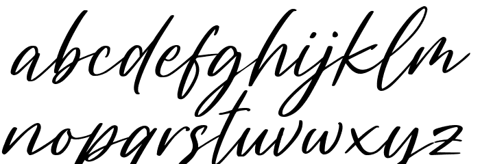 Gillimore Font LOWERCASE