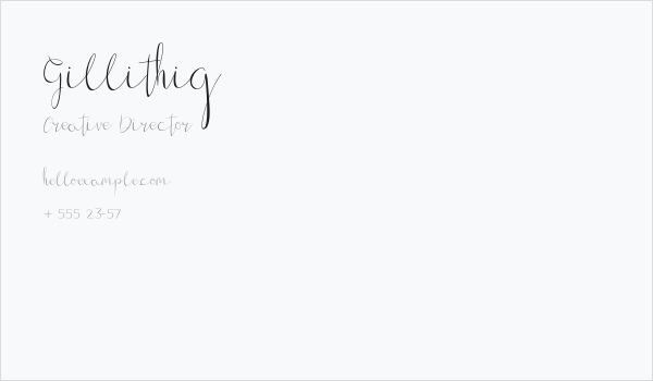 Gillithig Business Card