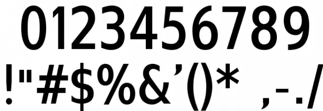 GilliusADF-BoldCond Font OTHER CHARS